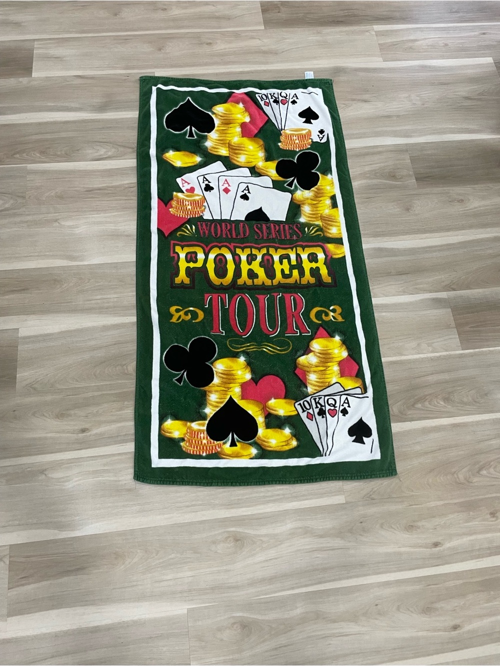 World Series Poker Tour Green Novelty Beach Towel